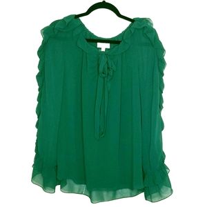 MSSP Sheer Green Blouse